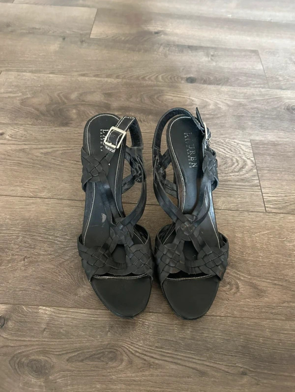 Lauren Ralph Lauren braided heeled sandals size 9.5